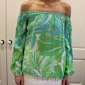 Off the shoulder Lilly Pulitzer top